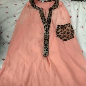 Charlotte russe leopard flowy tank